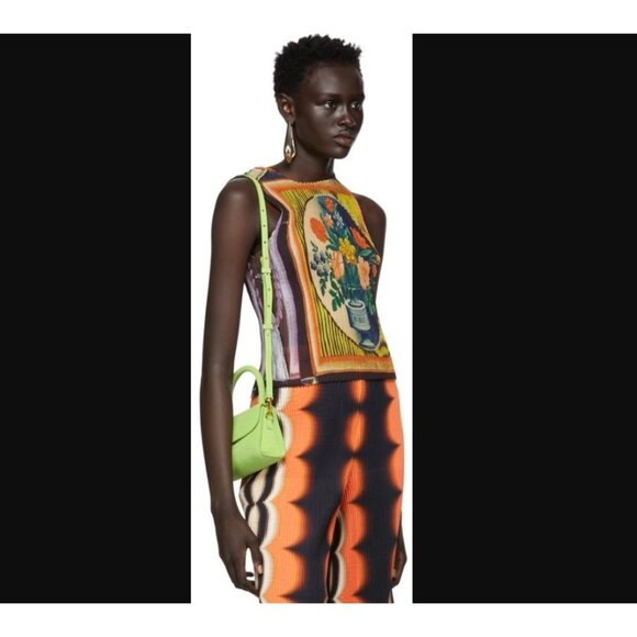 BY FAR Mini Suede Mini Handbag in Green - Picture 2 of 8